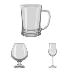 Isolated object of capacity and glassware symbol. Collection of capacity and restaurant stock vector illustration.