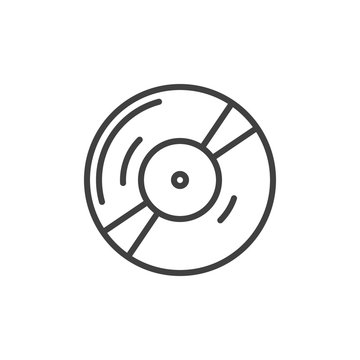 recommend clip art: CD, DVD drive line icon. linear style sign for mobile concept and web design. Compact disc outline vector icon. Symbol, logo illustration. Vector graphics