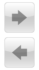 Arrow right and arrow left icon vector design. Couple of icons united by one topic