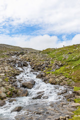 Fototapeta na wymiar Waterfall in high country landscape