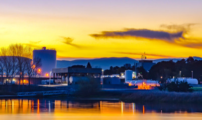 Water Treatment Plant sunrise