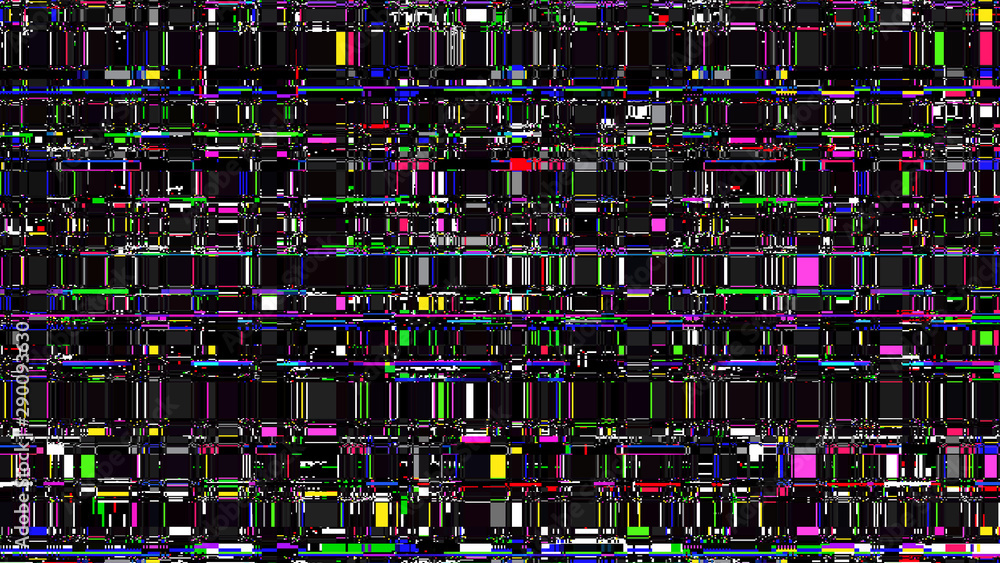 Poster glitch. abstract shapes. chaos. pixel. cyberpunk. computer screen error. digital design. pixel noise