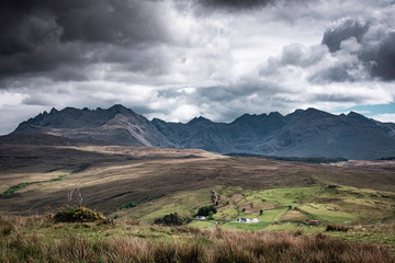 Fototapeta premium Dramatic sky over mountain range
