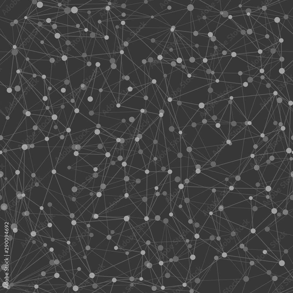 Poster abstract geometric connection of lines and dots.