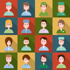Isolated object of medical and clinic icon. Set of medical and people vector icon for stock.