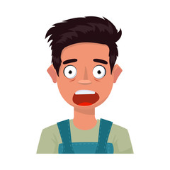 Vector design of guy and fear logo. Collection of guy and shout vector icon for stock.