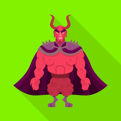 Vector illustration of devil and man logo. Collection of devil and satan vector icon for stock.
