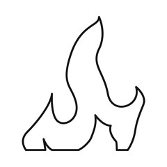 Vector illustration of flame and hot sign. Collection of flame and light stock symbol for web.