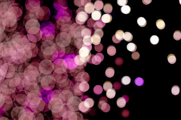 Pink color bokeh lights for abstract and background photo.