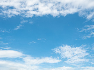 Naklejka na ściany i meble blue sky and white cloud with space