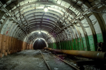 abandoned underground mine in a mine underground