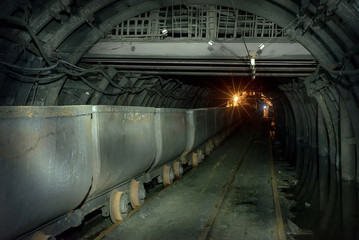 Obraz premium abandoned underground coal mine workings
