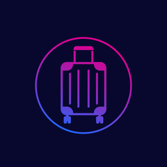 luggage bag icon with gradient