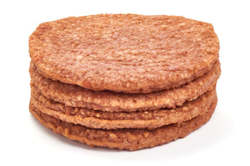 Burger cutlets, ingredients for hamburger, isolated on white background