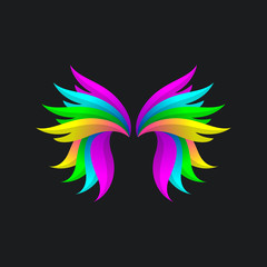 Colorful Bird Logo Concept Gradient style, elegant modern design, for company corporate