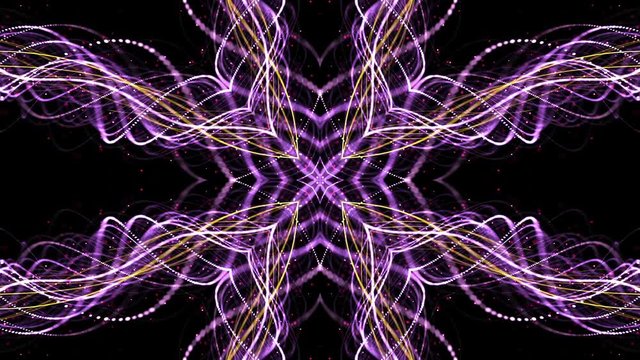 Kaleidoscope Intertwined Technology Fibers Animation Background, Loop, 4k