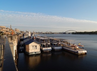 Ukraine. Kiev. Pleasure boats.