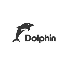 Jumping Dolphin vector logo