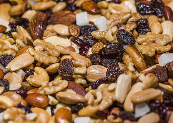 Mixed natural nuts assorments on market