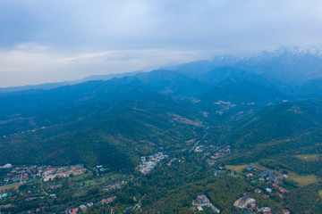 Obraz premium Almaty city from a bird's-eye view. Photo taken from a quadcopter