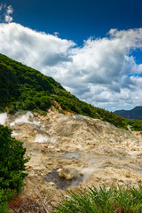 Castries, Saint Lucia / 04.07.2014. Panoramic view of Sulfur Springs Park