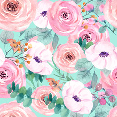seamless pattern with roses