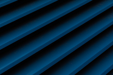 Corrugated metal surface, blue or turquois color wall