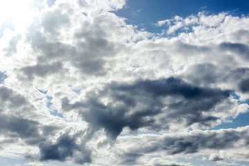 Fototapeta na wymiar Contrasting sky with storm clouds