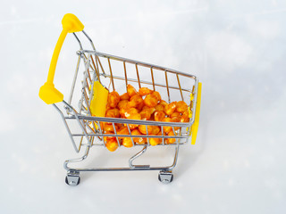 corn grain on a white background