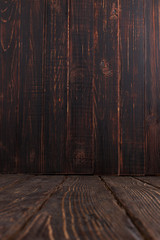 Empty old wood background, rustic design, vertical copy space.