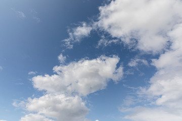 Naklejka na ściany i meble Illustration of blue sky view on sunny summer day