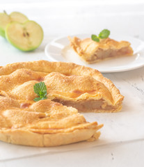 Wedge of apple pie