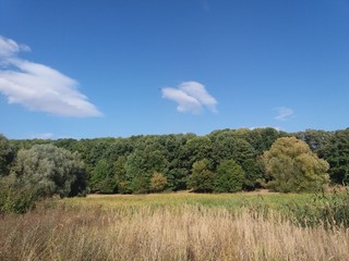Landskape.lake.nature.blue.water.sky.