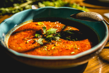 Czech tripe soup