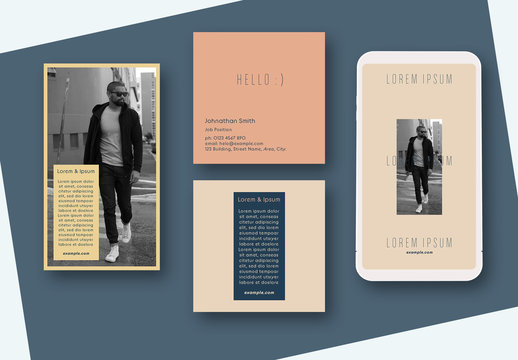 Warm Social Media Set Layout