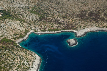 Aerial view of Lastovo island, Croatia