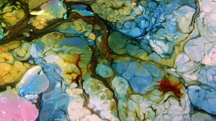 Nice Ink Abstract Psychedelic Paint Liquid Motion Background Texture Video.