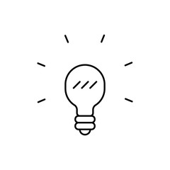 Solution symbol, lamp icon, idea