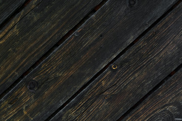 Dark old shabby wooden boards