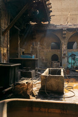 Old abandoned textile dyeing Plant, Old Cairo, Egypt