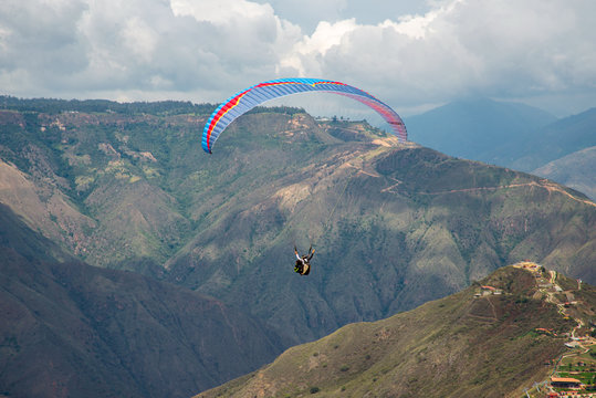 Paragliding on Chicamocha Canyon, Colombia