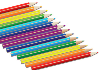 Set of colored pencils