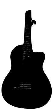 guitar isolated on white background