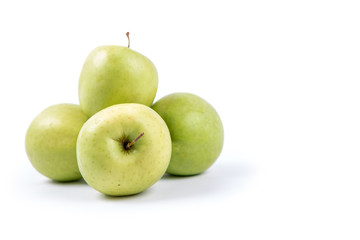 green apple on a white background