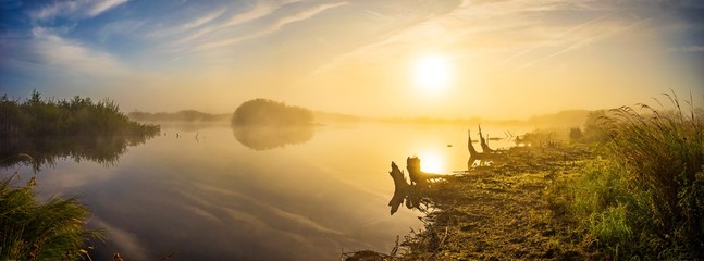 Sonnenaufgang am Hiller Moor - Panorama © RuZi