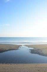 Ebbe am frühen Morgen an der Adria - Gezeiten 