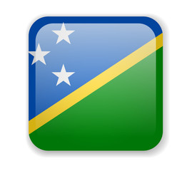 Solomon Islands flag. Square bright Icon on a white background