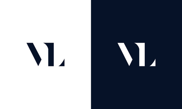 Vl letter logo design with simple style Royalty Free Vector