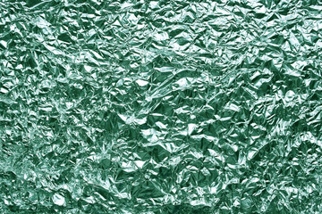 Wrinkled foil silver background texture