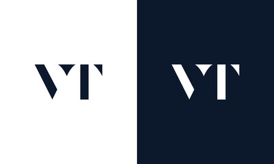 Abstract letter VT logo. This logo icon incorporate with abstract shape in the creative way.
